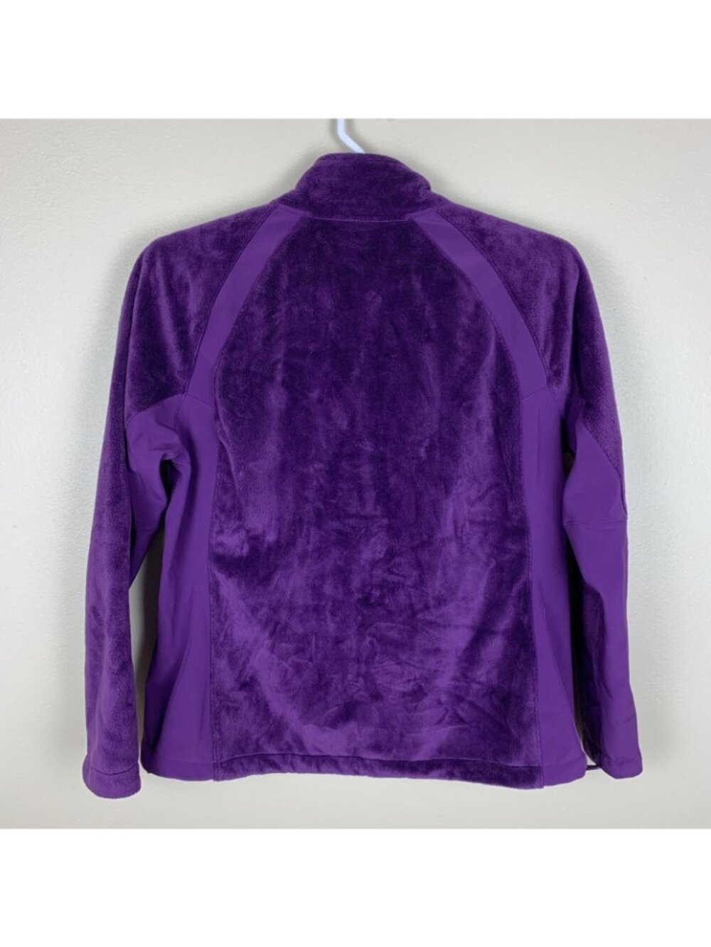 REI Womens XL Fleece Jacket Zip Pockets Fuzzy Purple Outdoor Spring - Picture 2 of 15